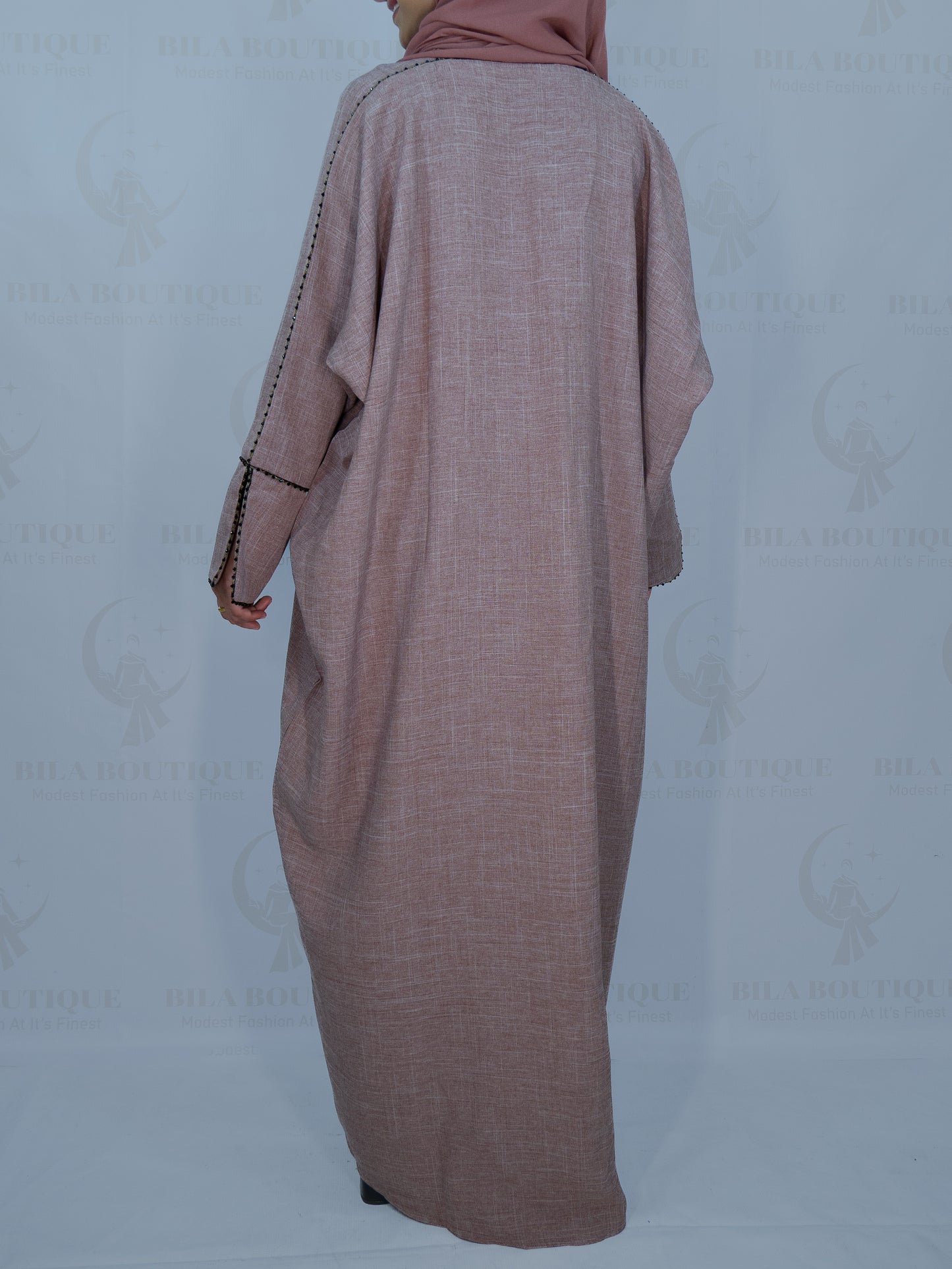 Light Pink Plain Linen Аbауа