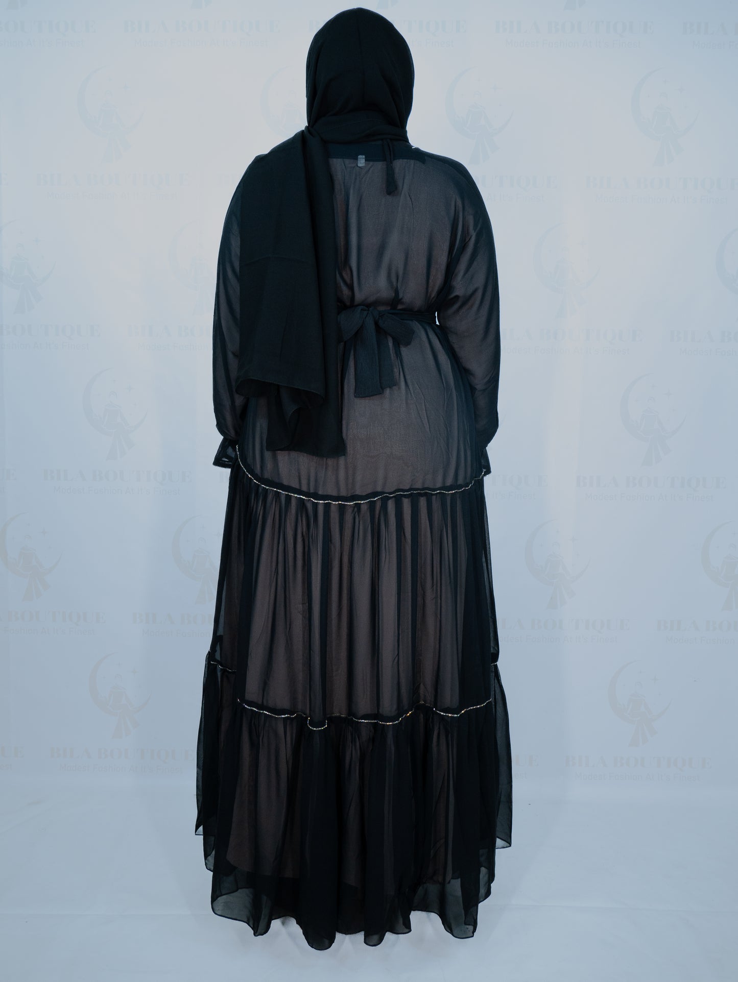 Black/Pastel Abaya
