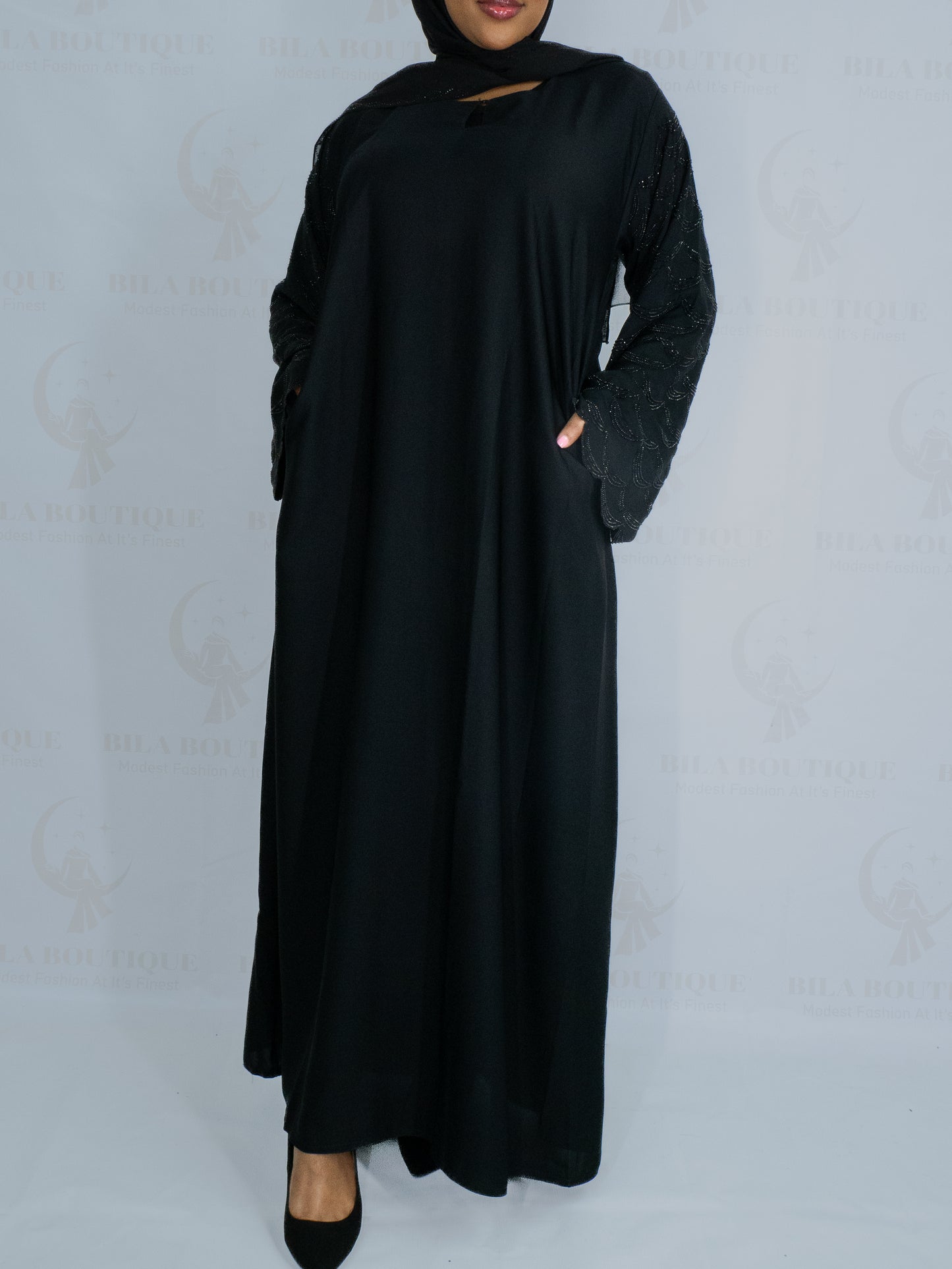 Crescent Moon Sleeve Abayaa