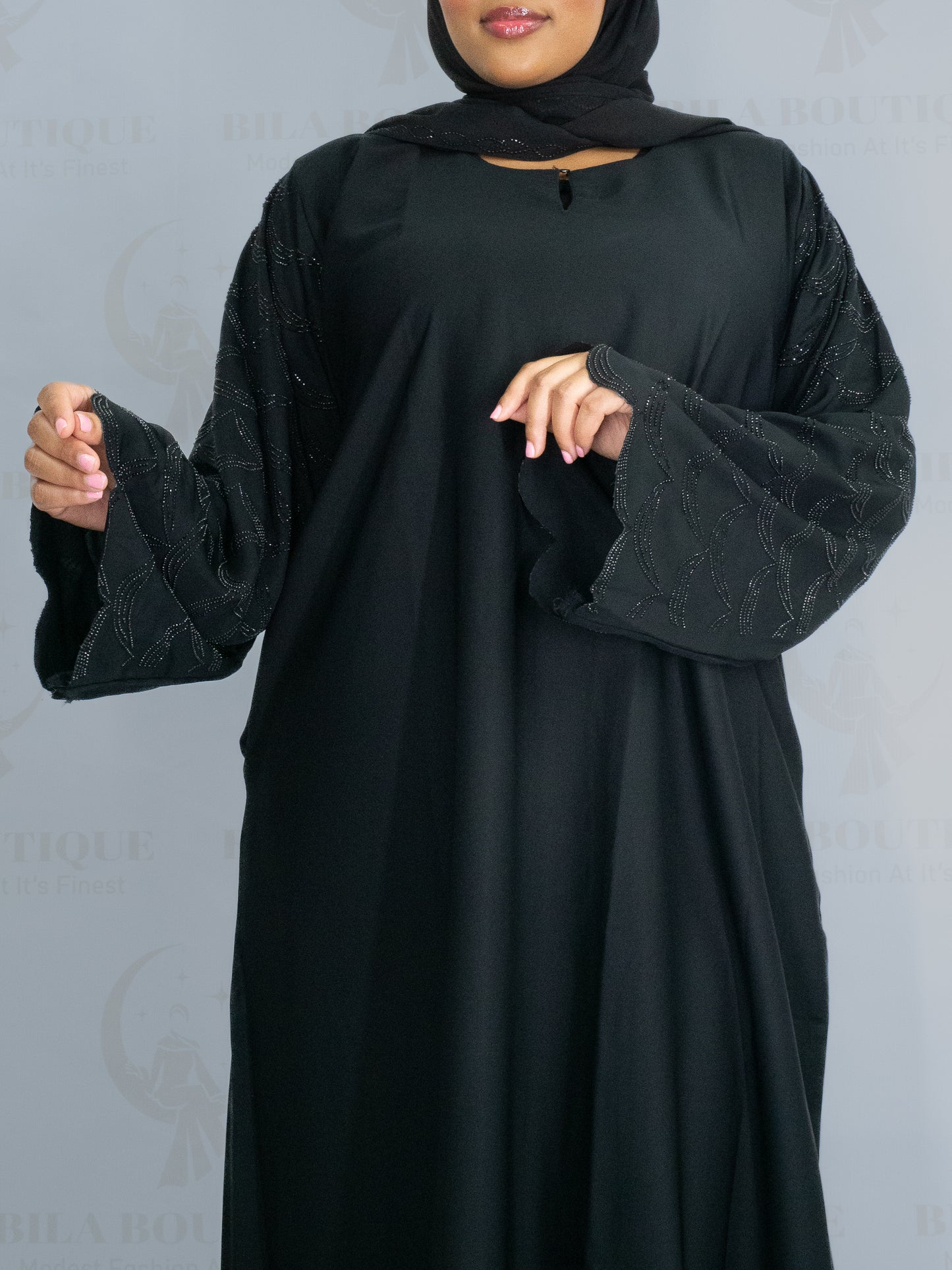 Crescent Moon Sleeve Abayaa