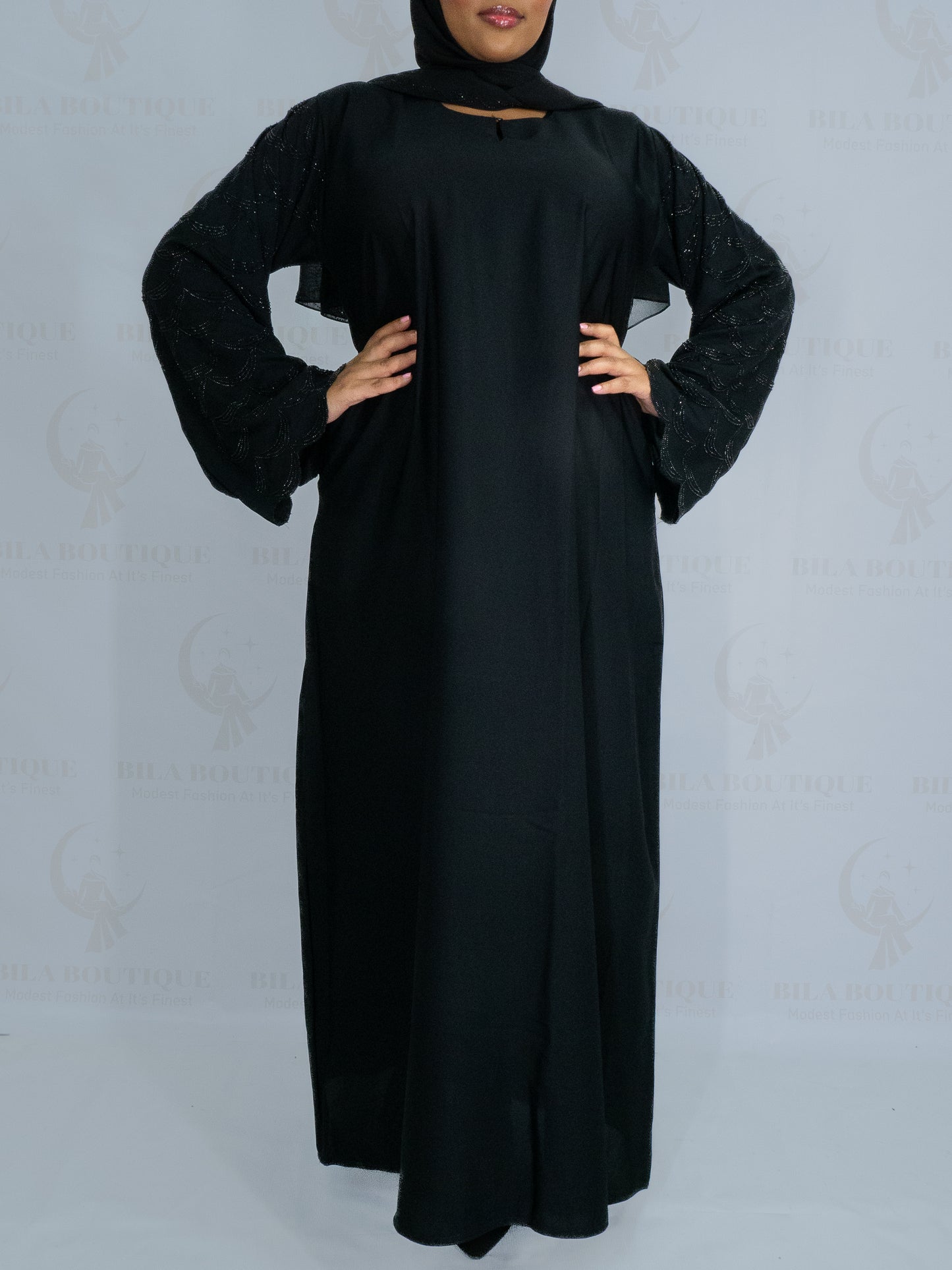 Crescent Moon Sleeve Abayaa
