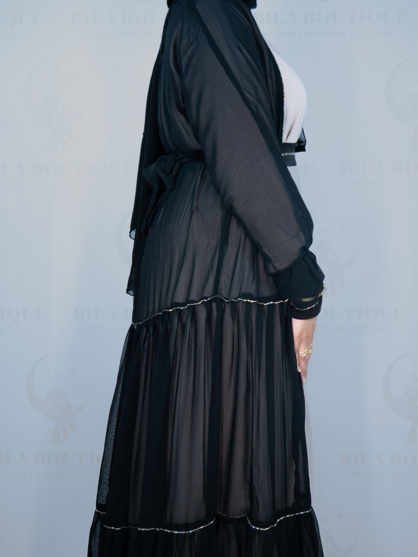 Black/Pastel Abaya
