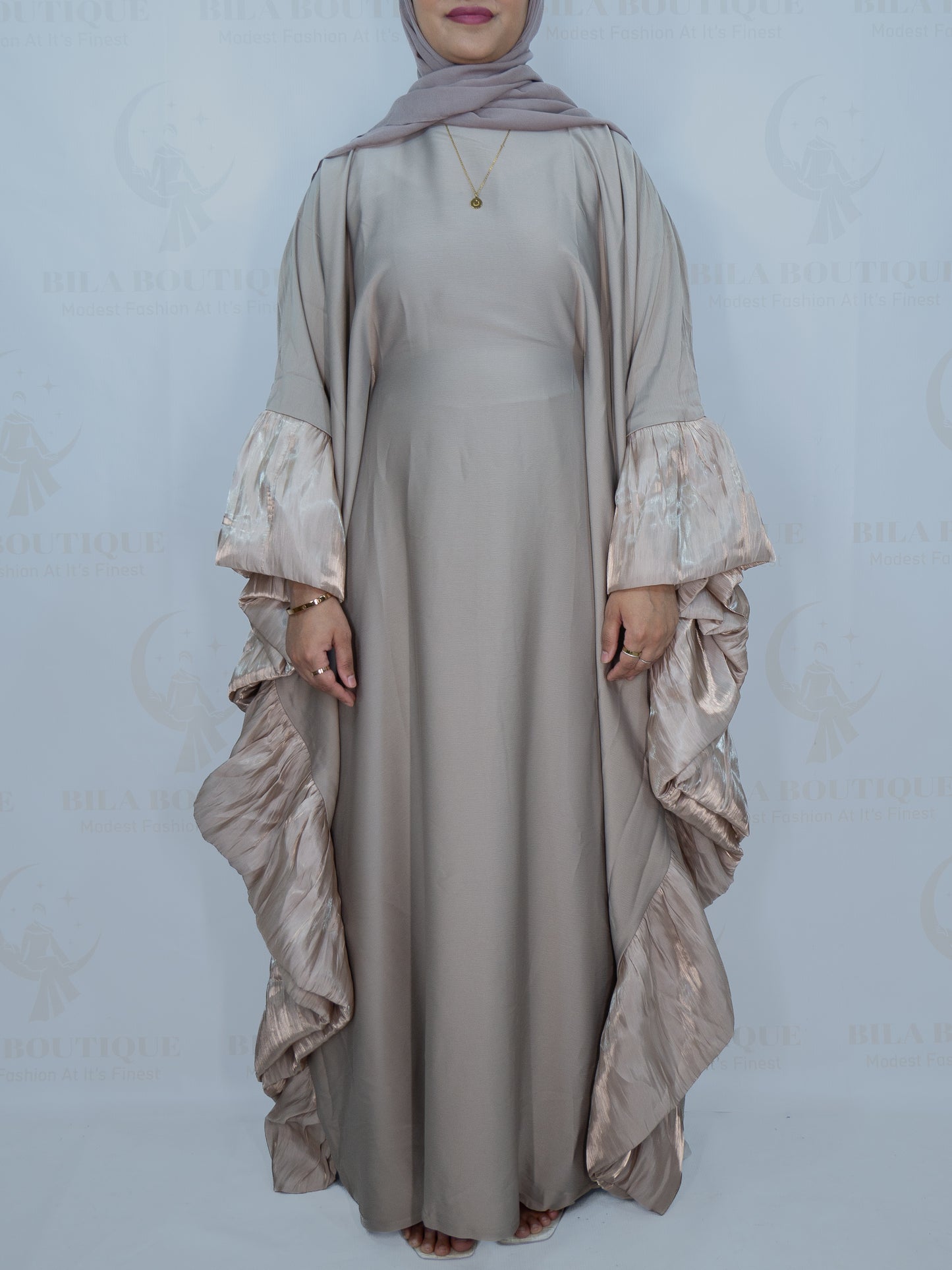 Pink Butterfly Abaya
