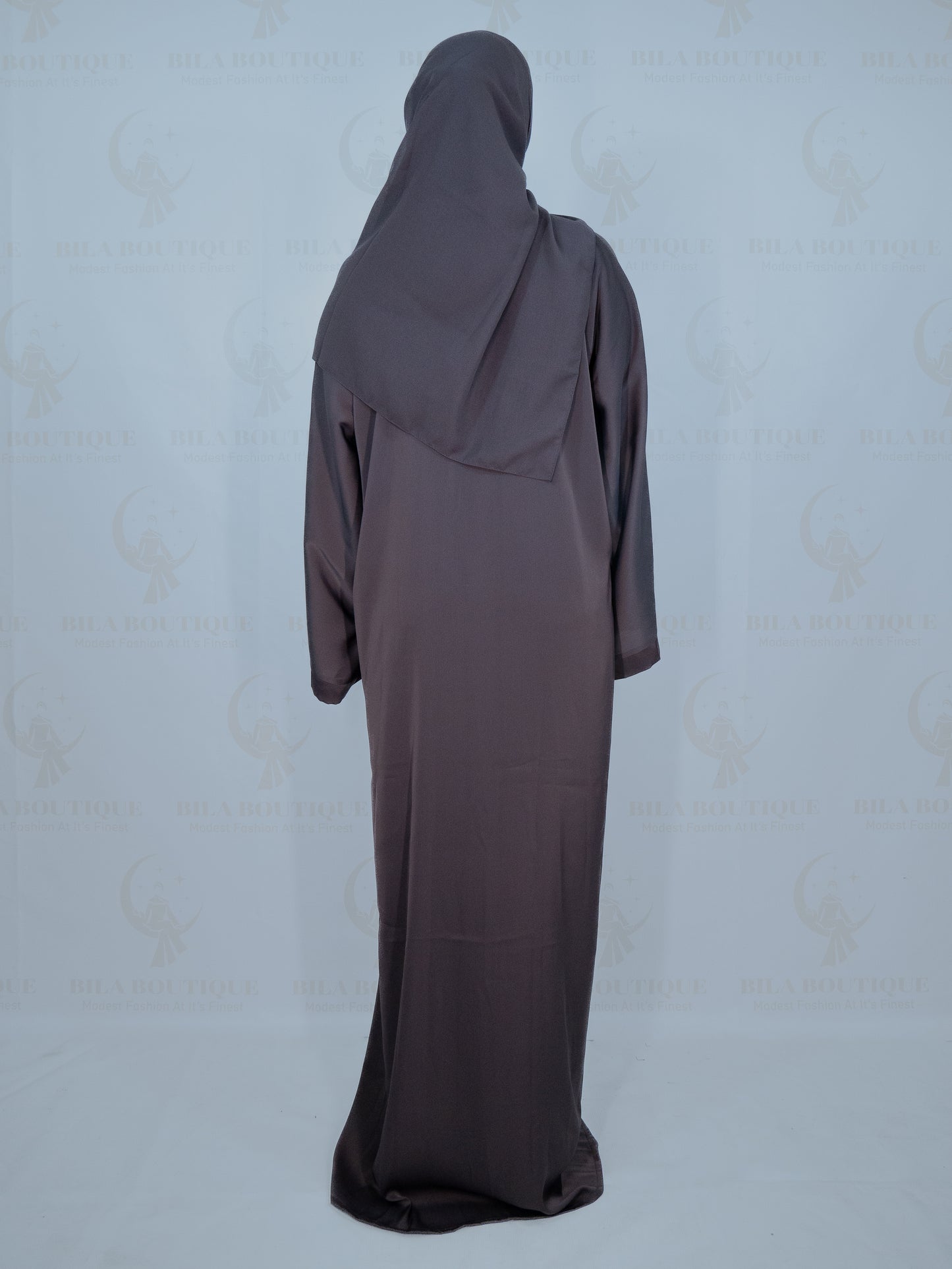 Purple Plain Solid Abaya